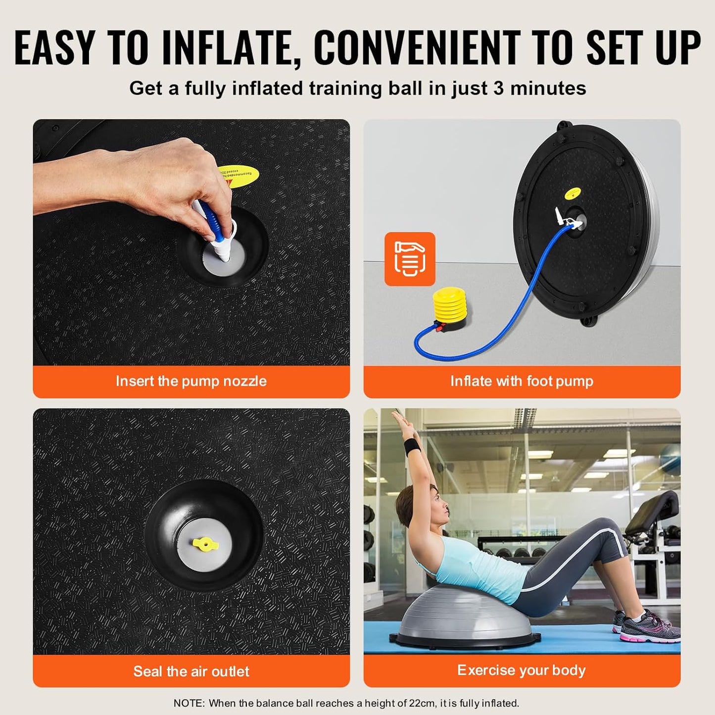 Gym Half Ball mit Resistant Band Yoga Ball Übung Balance Stabilitäts Trainer ing Ball für Home Gym Core Training