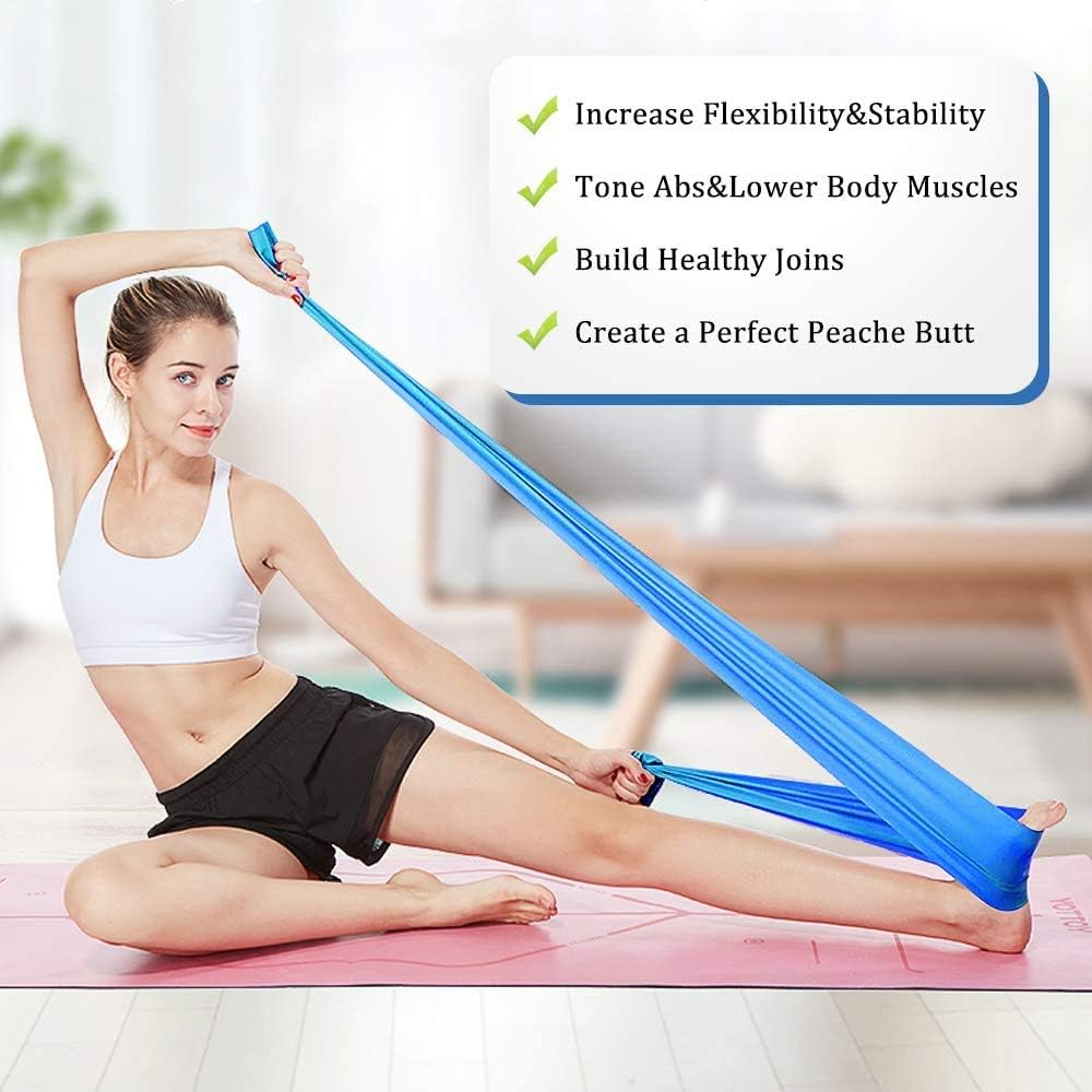 Fitnessband 3er-Set 2m lang Fitnessbänder Widerstandsbänder in 3 Stärke, Gymnastikband Resistance Band Trainingsband für Crossfit, Muskelaufbau, Yoga, Pilates für Männer und Frauen