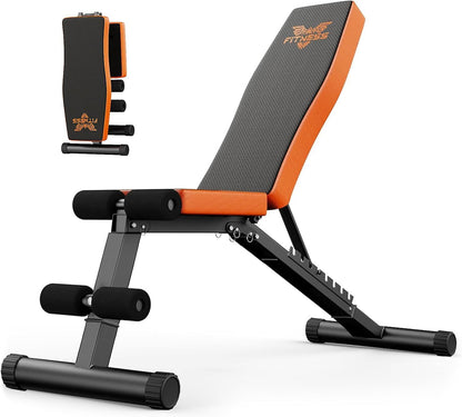 erstellbare Hantelbank Klappbar Trainingsbank Schrägbank mit 8-Fach Verstellbarer Fitness Schrägbank für Ganzkörperworkout 300KG Gewichtskapazitäts
