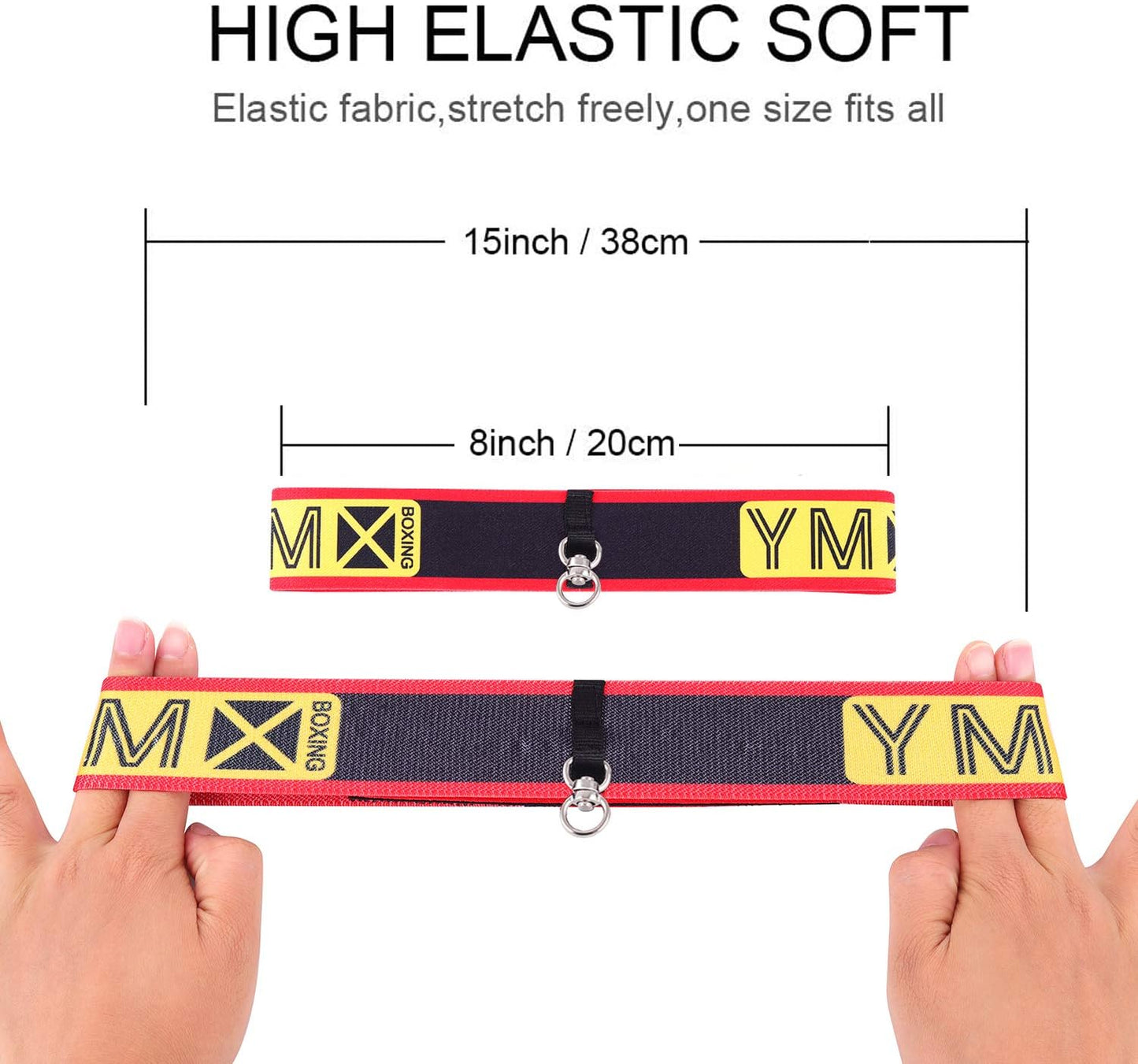 BOXING Reflexball - 4 Bälle + 2 Stirnbänder, ideal für das Training von Reflex, Reaktion und Auge-Hand-Koordination