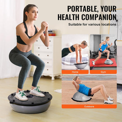 Gym Half Ball mit Resistant Band Yoga Ball Übung Balance Stabilitäts Trainer ing Ball für Home Gym Core Training