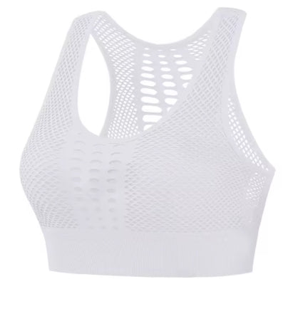 Plus Size Wireless Hollow Stretch Sujetador Deportivo Laufen Workout Yoga BH Nahtlose Sport-BHs Crop Top für Damen