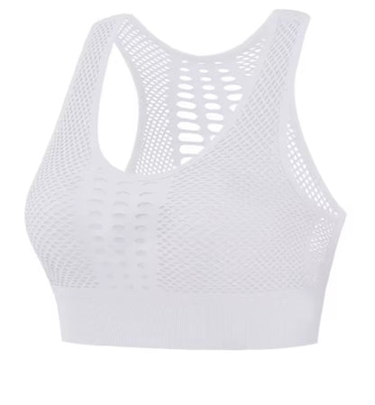 Plus Size Wireless Hollow Stretch Sujetador Deportivo Laufen Workout Yoga BH Nahtlose Sport-BHs Crop Top für Damen