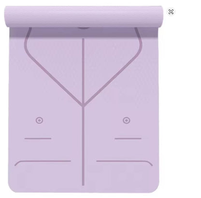 Gymnastikmatte mit Tragegurt rutschfest TPE Yogamatte Gepolstert & rutschfest Fitnessmatte, 183 x 61 Trainingsmatte für Fitness Sportmatte, Pilates & Gymnastik Workout