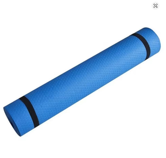 Yogamatte rutschfest mit Tragegurt und Übungen - leichte Yogamatte dünn, umweltfreundliche Gymnastikmatte, Sportmatte, Turnmatte, Yoga Starter-Set