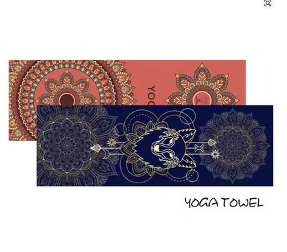 Yogamatten Handtuch, rutschfest Yoga Handtuch Auflage für Yogamatte Schweißabsorbierend Saugfähig Schnelltrocknend Yogatuch für Pilates Hot Yoga Picknick im Freien