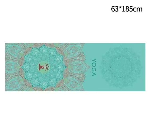 Yogamatten Handtuch, rutschfest Yoga Handtuch Auflage für Yogamatte Schweißabsorbierend Saugfähig Schnelltrocknend Yogatuch für Pilates Hot Yoga Picknick im Freien
