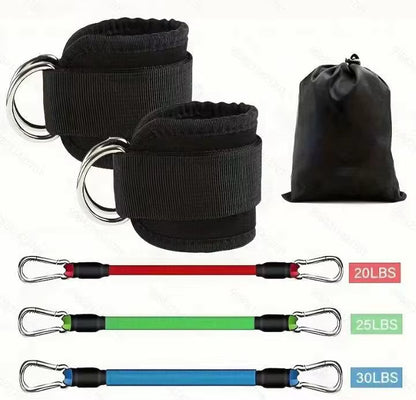 Widerstandsbänder Set mit Knöchelriemen, LIUCONGBD Knöchelgewichte Bänder für Frauen, Beine Übungsgeräte für Gym-Home Workout Pilates Hüft Fitness Training