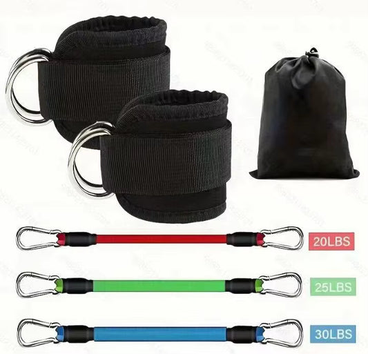Widerstandsbänder Set mit Knöchelriemen, LIUCONGBD Knöchelgewichte Bänder für Frauen, Beine Übungsgeräte für Gym-Home Workout Pilates Hüft Fitness Training