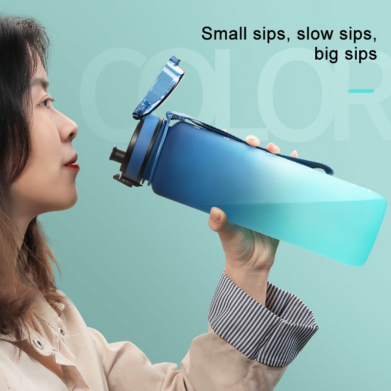 1PCS 800ML Große Kapazität Sport Wasser Flasche Auslauf Beweis Bunte Kunststoff Tasse Trinken Outdoor Reise Tragbare Gym Fitness Jugs