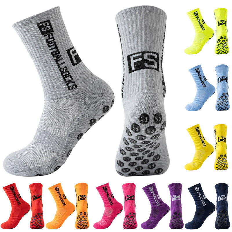 FANTESI 3 Paare Fußballsocken für Herren Damen,Sportsocken Fußball Anti Rutsch Grip Fußball Socken 39-46 Rutschfeste Sportsocken für Fussball Basketball Laufen
