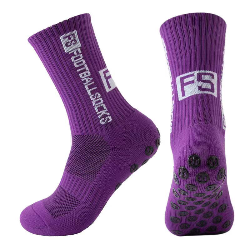 FANTESI 3 Paare Fußballsocken für Herren Damen,Sportsocken Fußball Anti Rutsch Grip Fußball Socken 39-46 Rutschfeste Sportsocken für Fussball Basketball Laufen