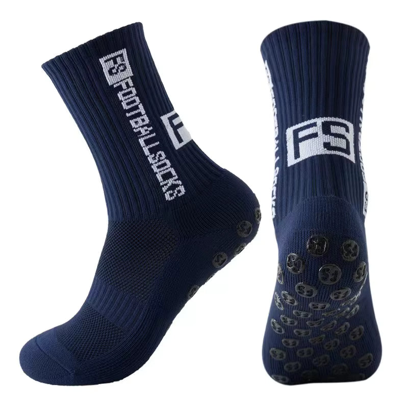 FANTESI 3 Paare Fußballsocken für Herren Damen,Sportsocken Fußball Anti Rutsch Grip Fußball Socken 39-46 Rutschfeste Sportsocken für Fussball Basketball Laufen